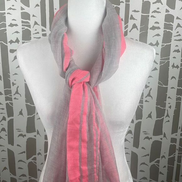 Ann Taylor LOFT Sheer Wool Blend Fringe Trim Scarf NEW $39.50 - Picture 5 of 8